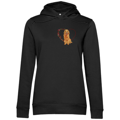 Blumenherz - Bio-Hoodie für Damen