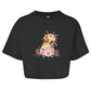 Flower Labrador -  Oversize Crop Top für Damen