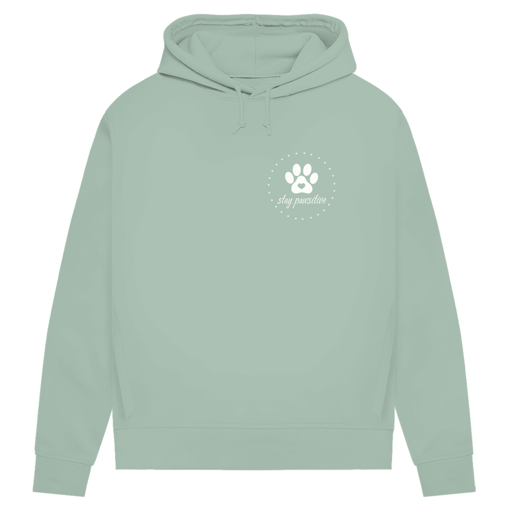 Stay Pawsitive- Bio-Hoodie für Damen |Brustmotiv