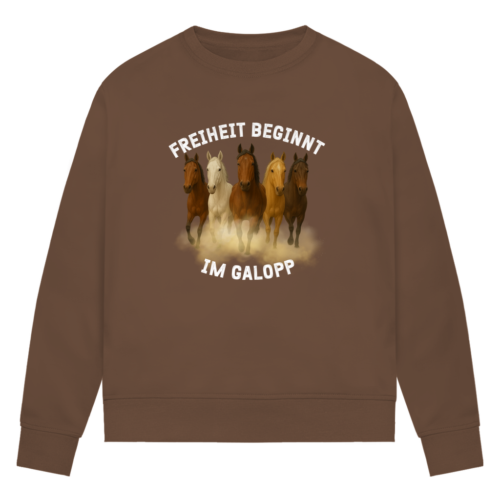 Galopp ist Freiheit - Bio-Sweatshirt für Damen