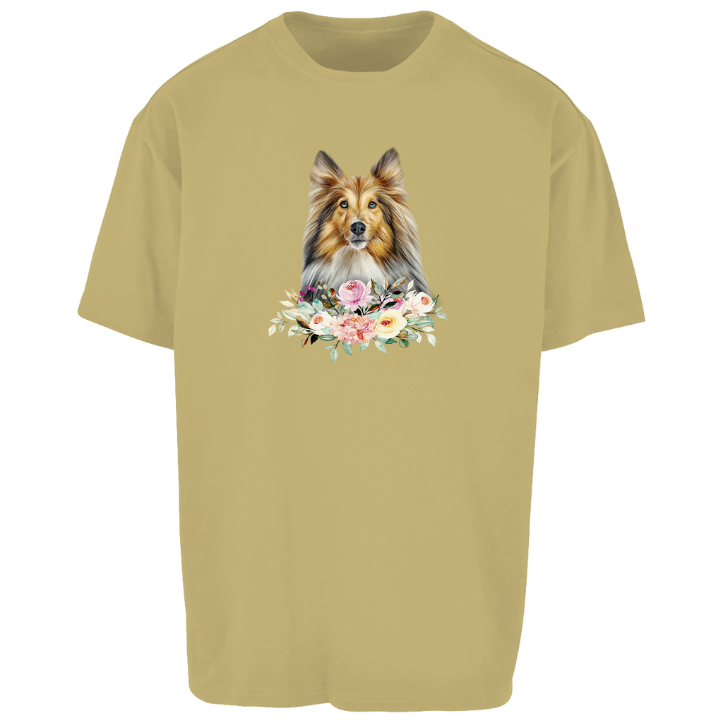 Flower Sheltie - Oversize T-Shirt - Unisex