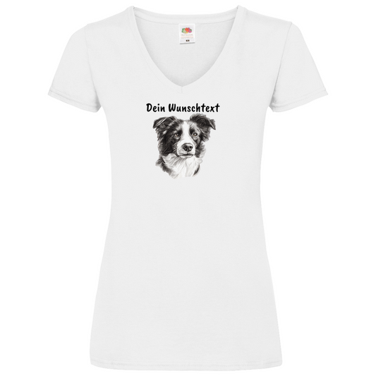 Fellfreund - V-Shirt für Damen- Dein Wunschtext