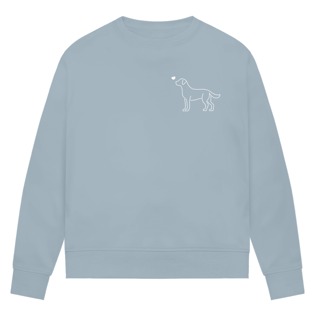 Labrador mit Herz - Bio-Sweatshirt für Damen