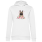 Flower Französische Bulldoge - Bio-Hoodie für Damen