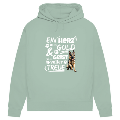 Herz aus Gold - Bio-Hoodie für Damen