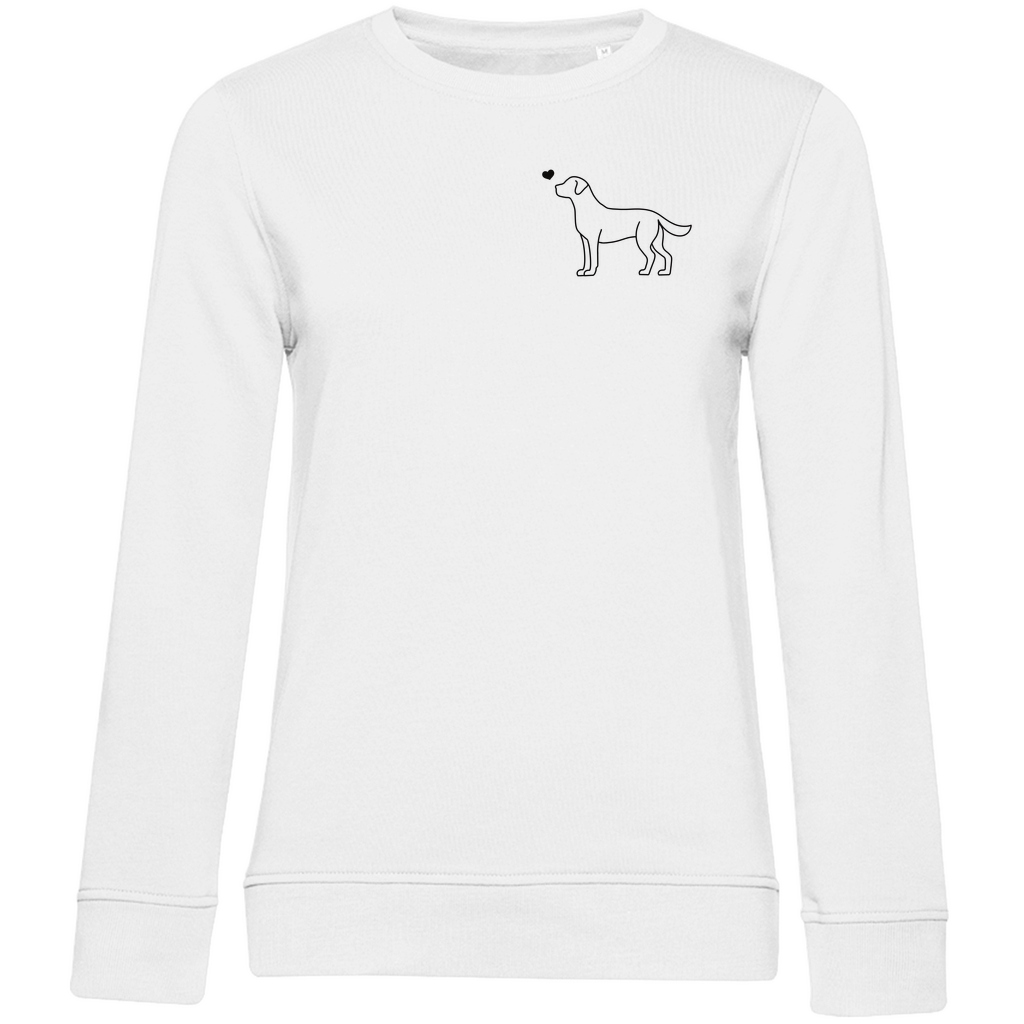 Labrador mit Herz - Bio-Sweatshirt für Damen