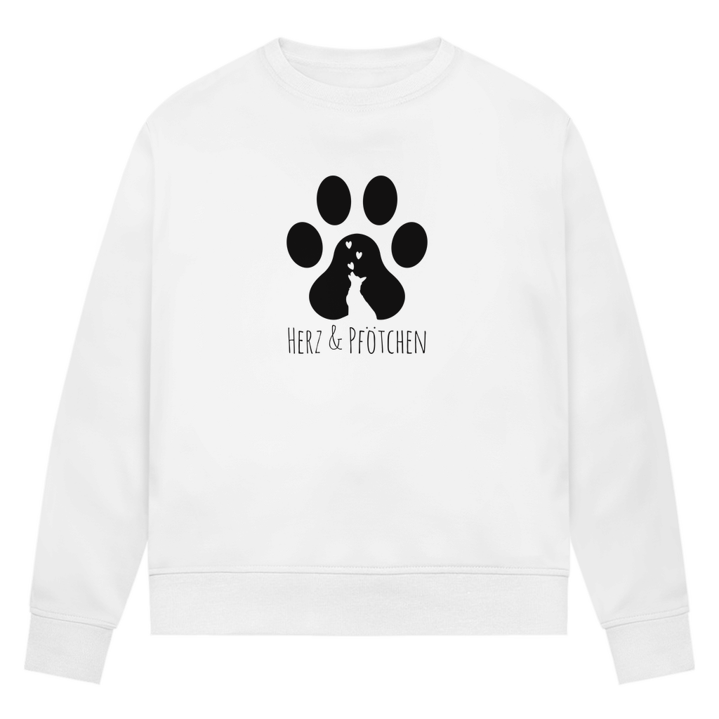 Herz und Pfötchen - Bio-Sweatshirt für Damen