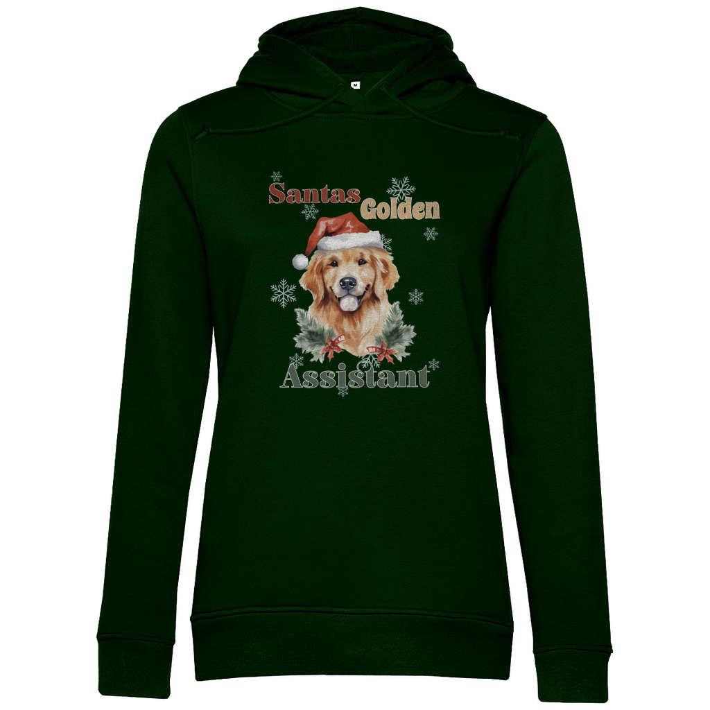 Santas Golden Assistant - Bio-Hoodie für Damen-Weihnachten