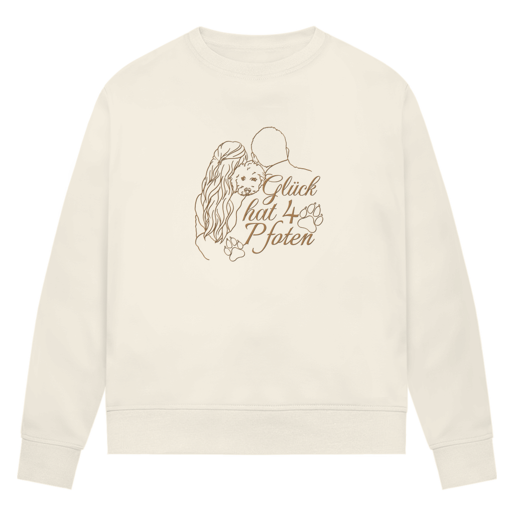 Vier Pfoten - Bio-Sweatshirt für Damen