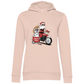 Biker Santa- Bio-Hoodie für Damen-Weihnachten