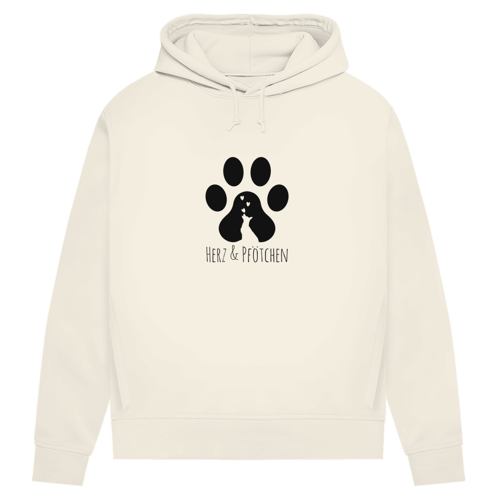 Herz und Pfötchen - Bio-Hoodie für Damen