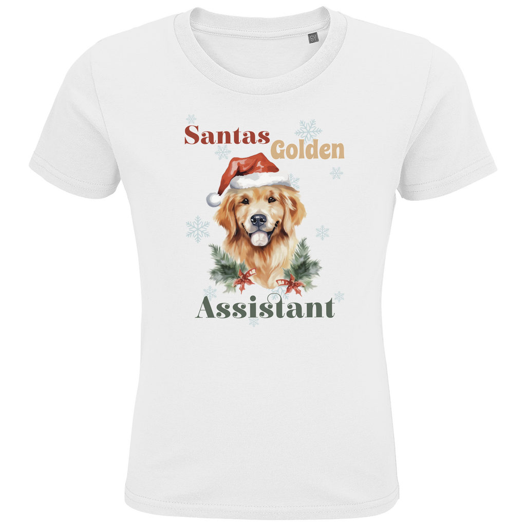 Santas Golden Assistant - Bio T-Shirt für Kinder