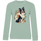 Dogs & Pines - Bio-Sweatshirt für Damen-Weihnachten