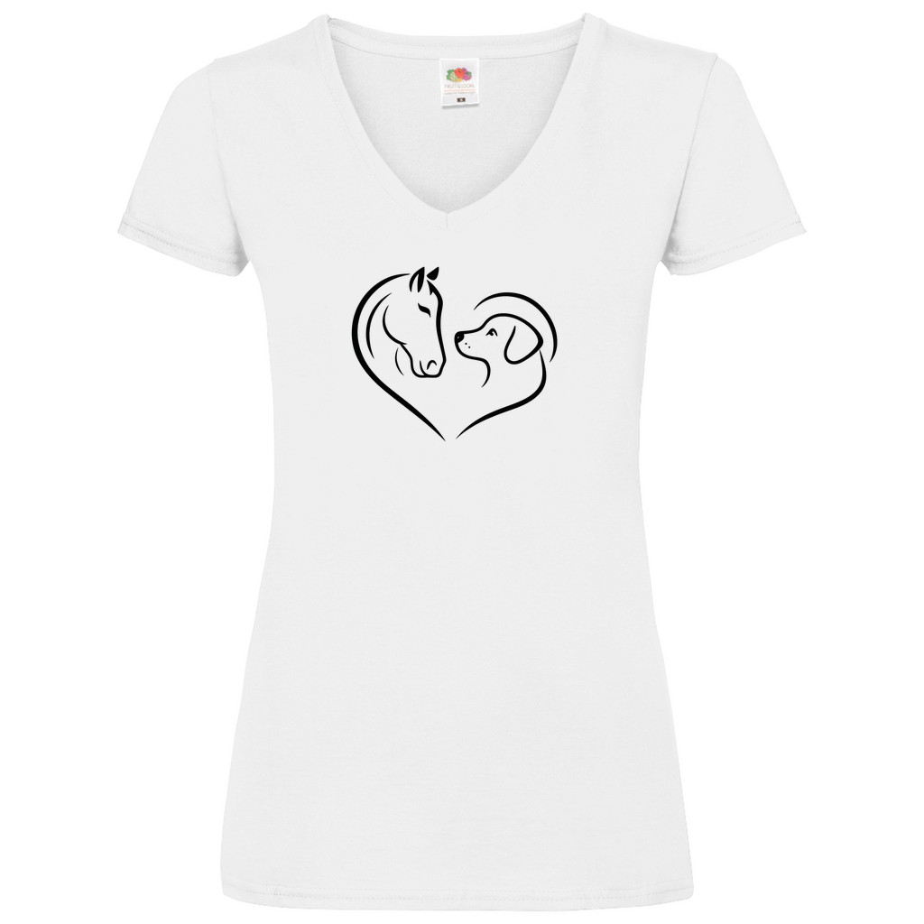Herzensfreunde - V-Shirt für Damen