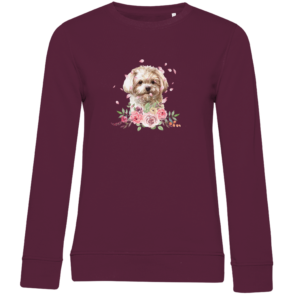 Flower Malteser - Bio-Sweatshirt für Damen