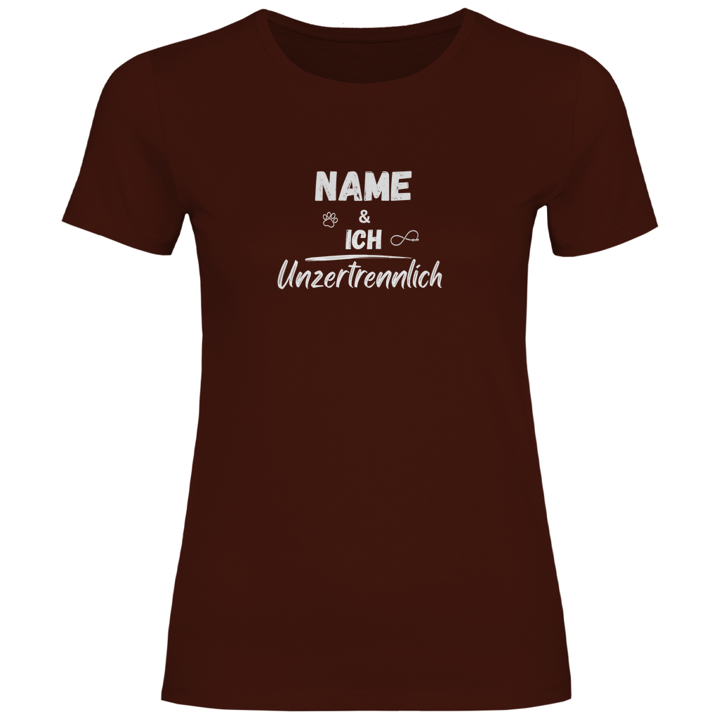 Unzertrennlich - T-Shirt für Damen- Dein Wunschtext