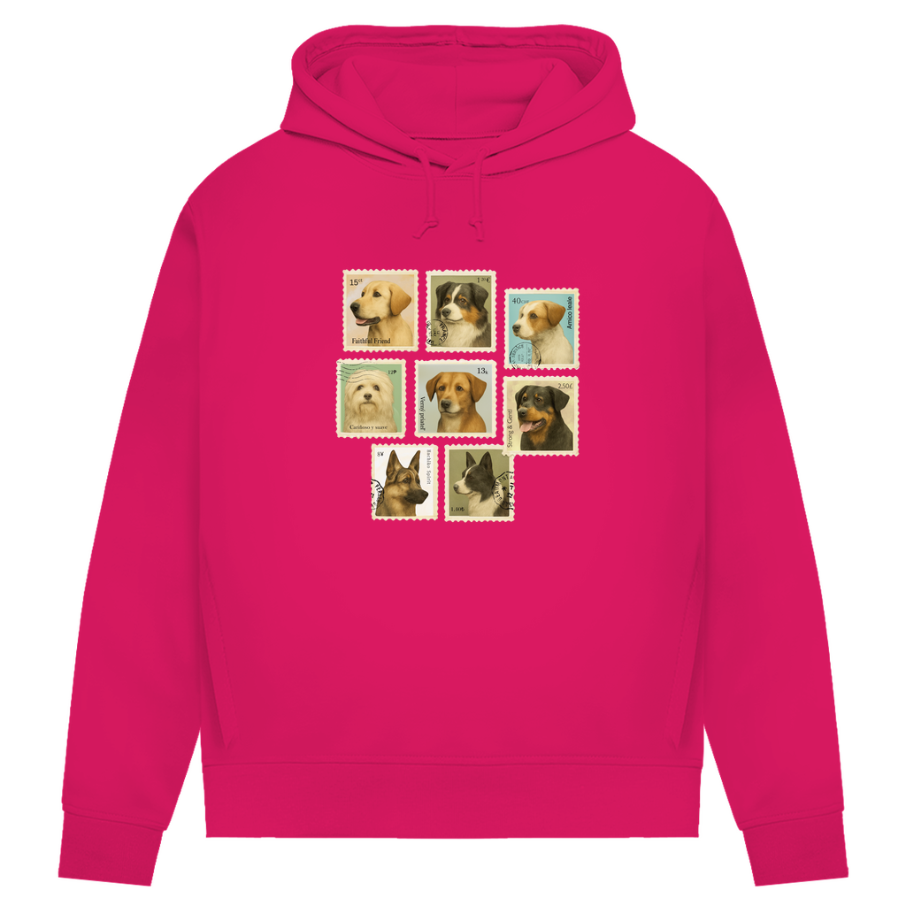 Briefmarken - Bio-Hoodie für Damen