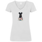 Flower Schnauzer - V-Shirt für Damen