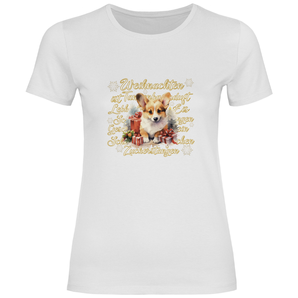 Weihnachten ist...  Corgi - T-Shirt für Damen-Weihnachten