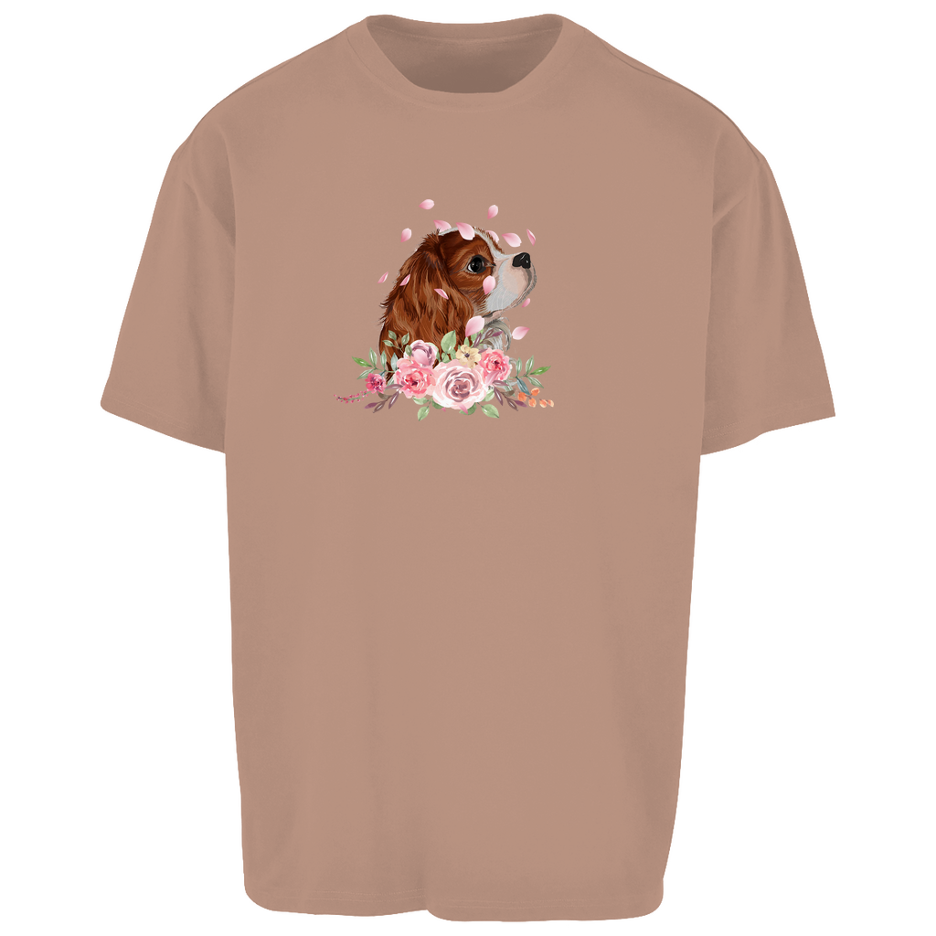 Flower Cavalier King Charles - Oversize T-Shirt - Unisex