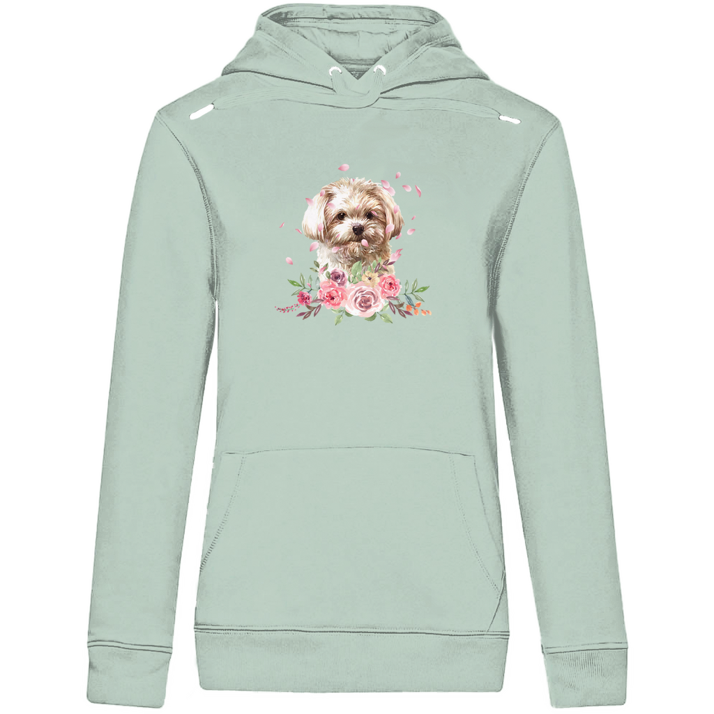 Flower Malteser - Bio-Hoodie für Damen