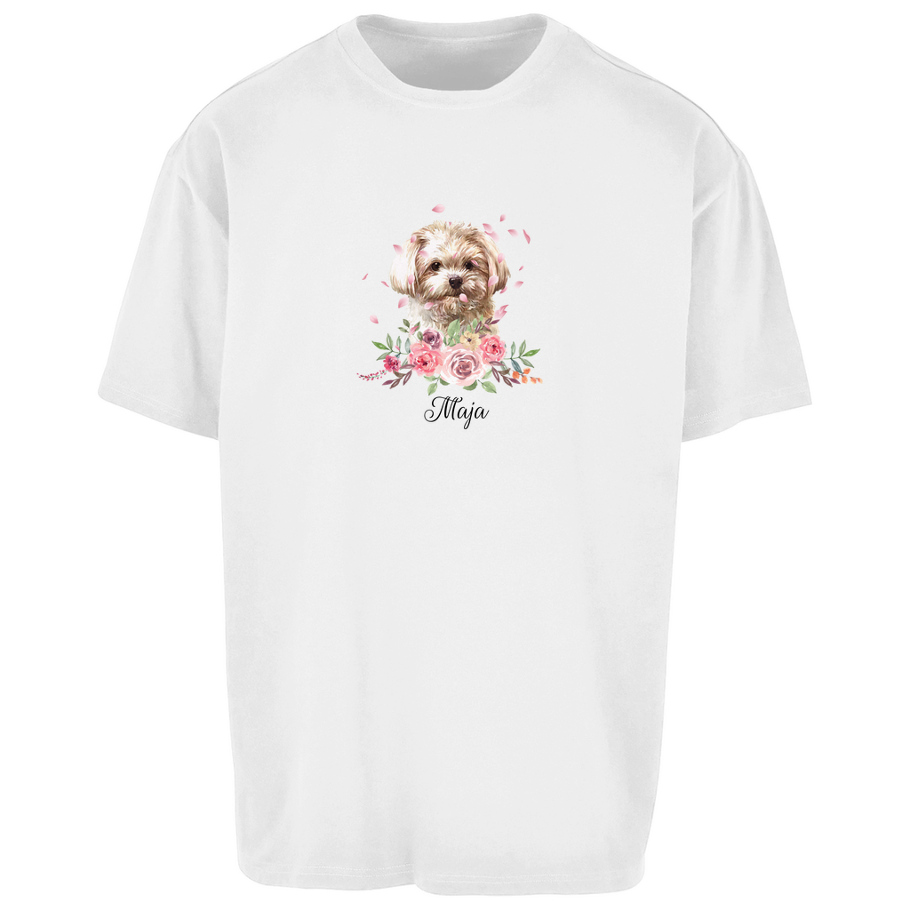 Flower Chihuahua - Oversize T-Shirt Unisex - Dein Wunschtext