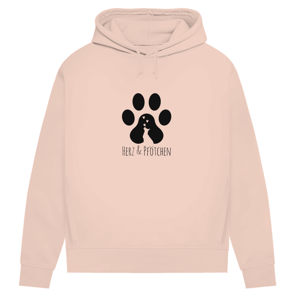 Herz und Pfötchen - Bio-Hoodie für Damen