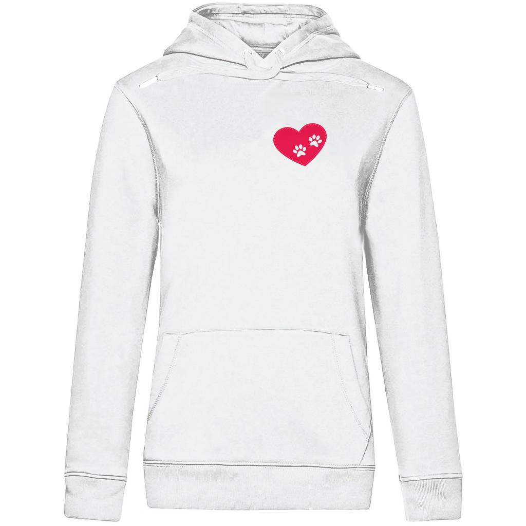 Pfötchen Im Herz - Bio-Hoodie für Damen