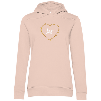 Pfötchenherz - Bio-Hoodie für Damen