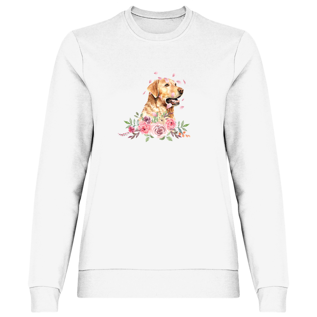 Flower Labrador - Sweatshirt für Damen