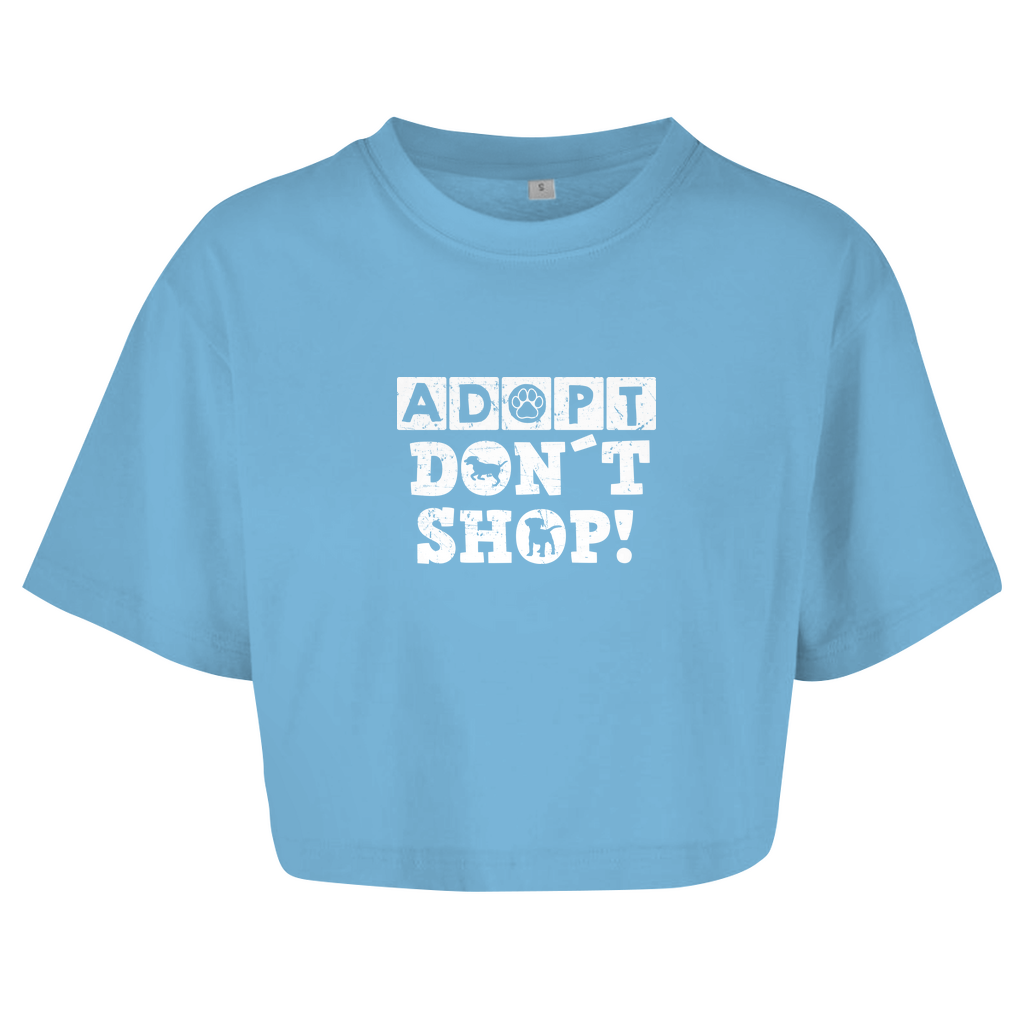 Adopt Don't Shop - Oversize Crop Top für Damen