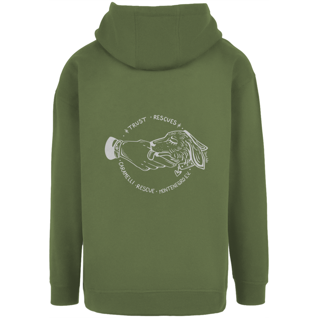 Trust Rescues - Unisex Oversize Hoodie | Caramelli | Beidseitig |Winter Kollektion