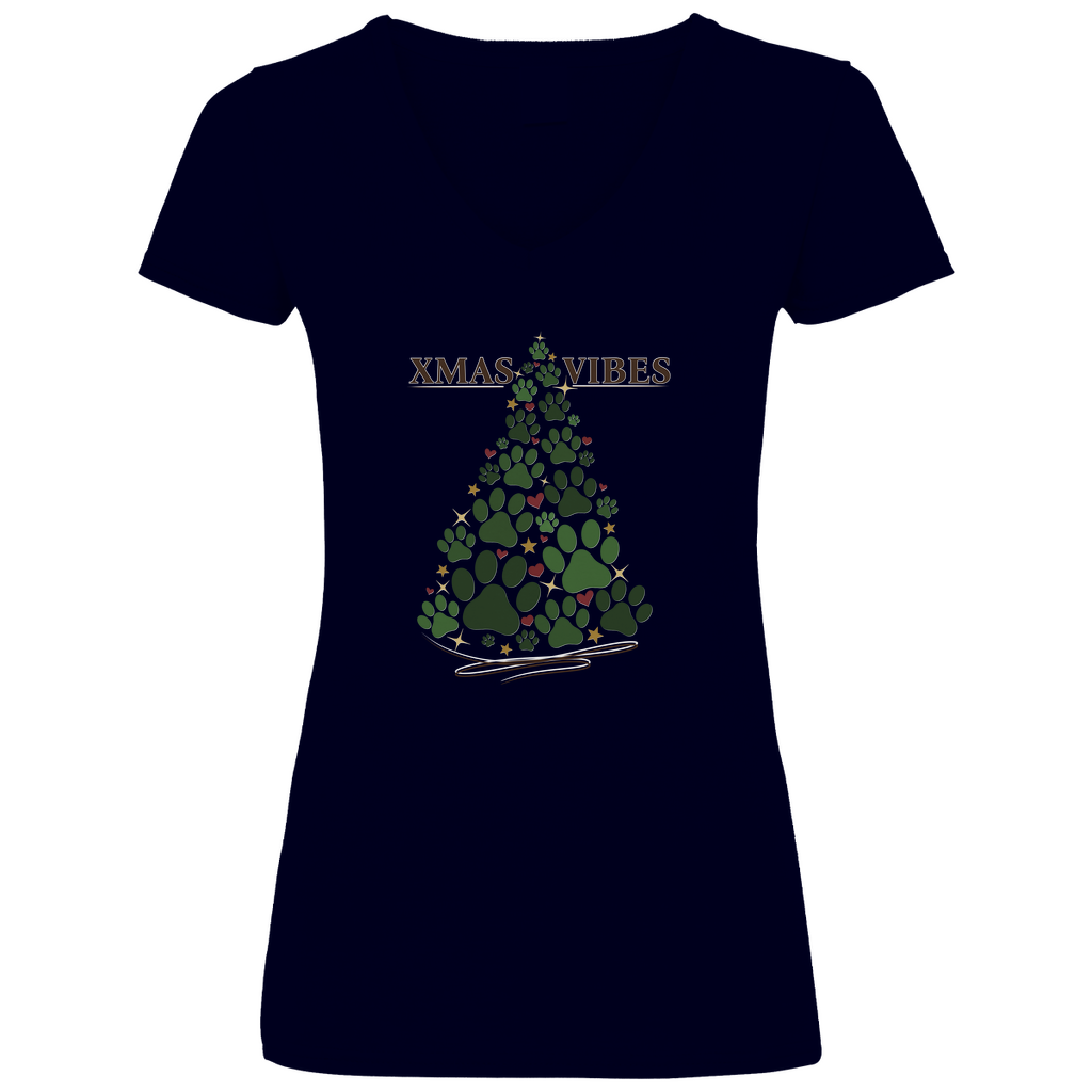 Xmas Vibes - V-Shirt für Damen