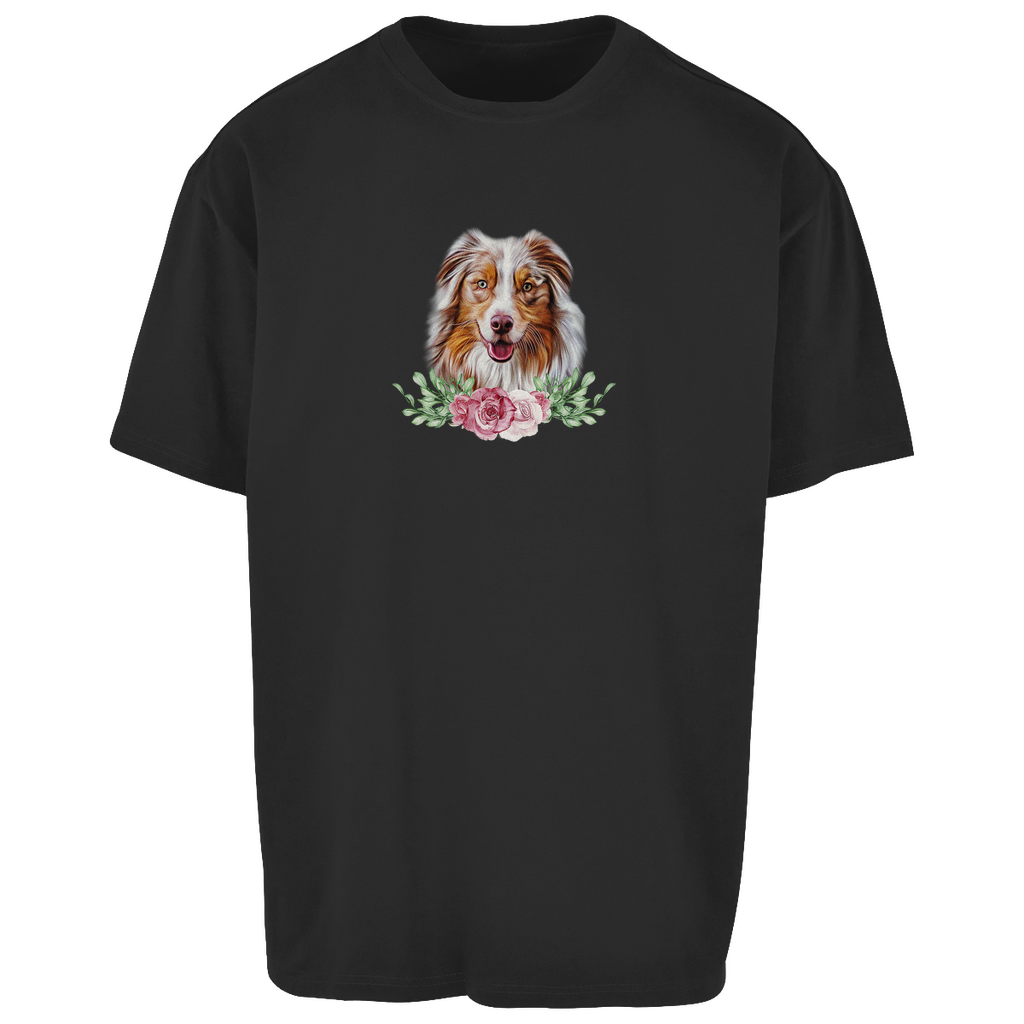 Flower Australian Shepherd - Oversize T-Shirt - Unisex