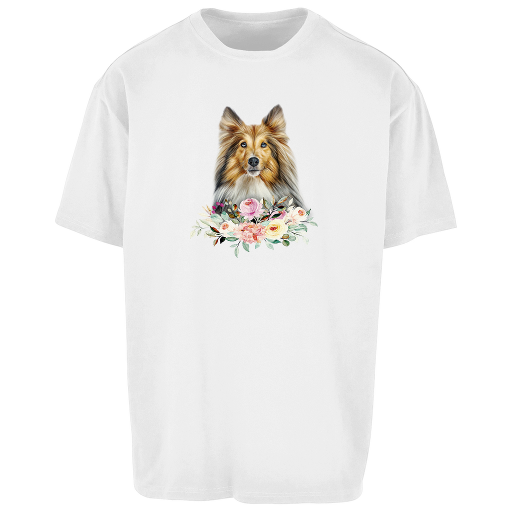 Flower Sheltie - Oversize T-Shirt - Unisex