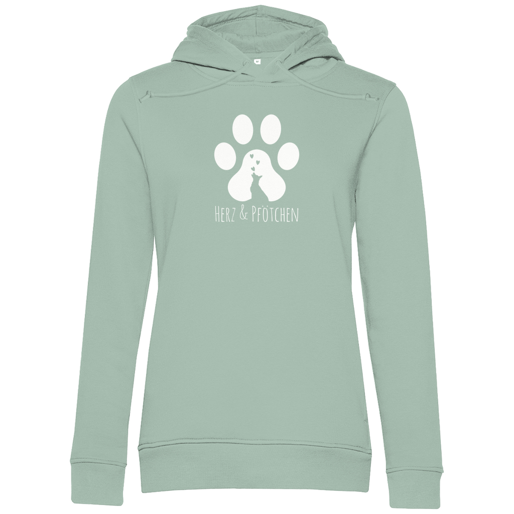 Herz und Pfötchen - Bio-Hoodie für Damen