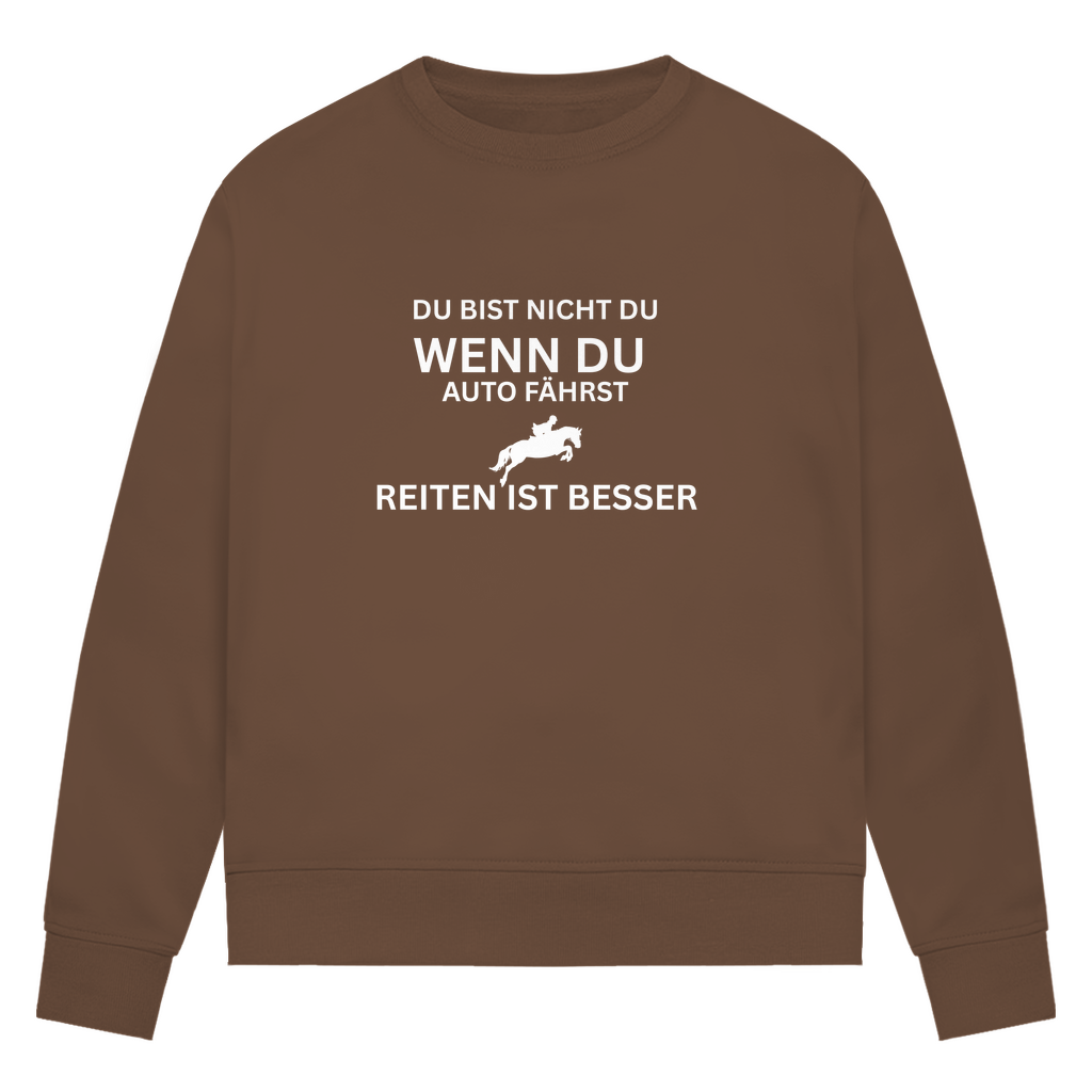 Reiten ist besser - Bio-Sweatshirt für Damen