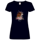 Flower Cavalier King Charles -V-Shirt für Damen - Dein Wunschtext