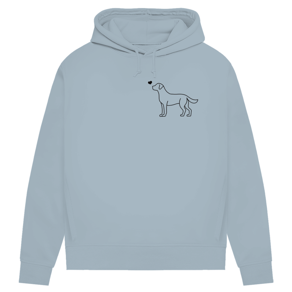 Labrador mit Herz - Bio-Hoodie für Damen