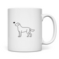 Labrador mit Herz- Tasse