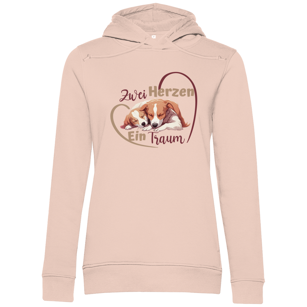 Zwei Herzen - Bio-Hoodie für Damen