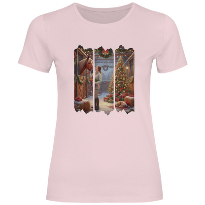 Weihnachtszauber im Stall - T-Shirt für Damen
