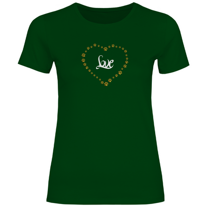 Pfötchenherz - T-Shirt für Damen