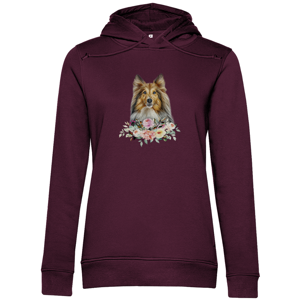 Flower Sheltie - Bio-Hoodie für Damen