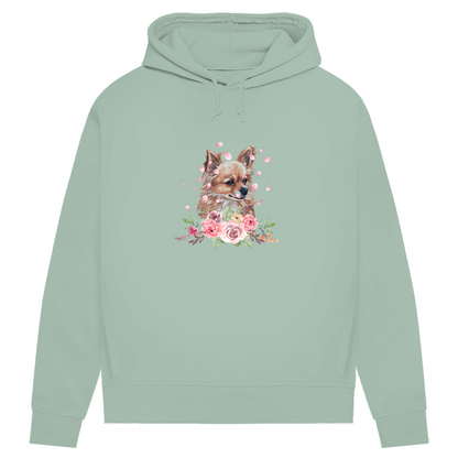 Flower Chihuahua - Bio-Hoodie für Damen