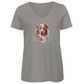 Flower Australian Shepherd - V-Shirt für Damen