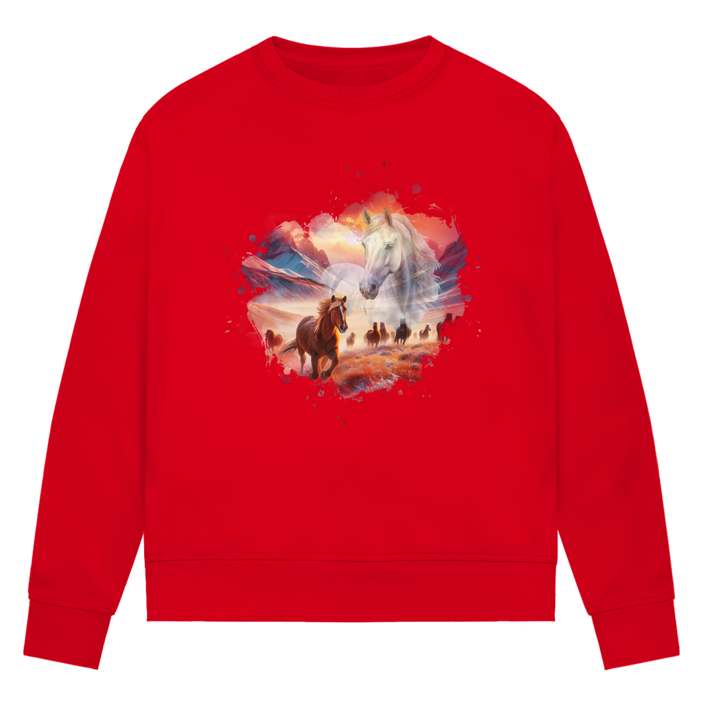 Liebe zu Pferden - Bio-Sweatshirt für Damen