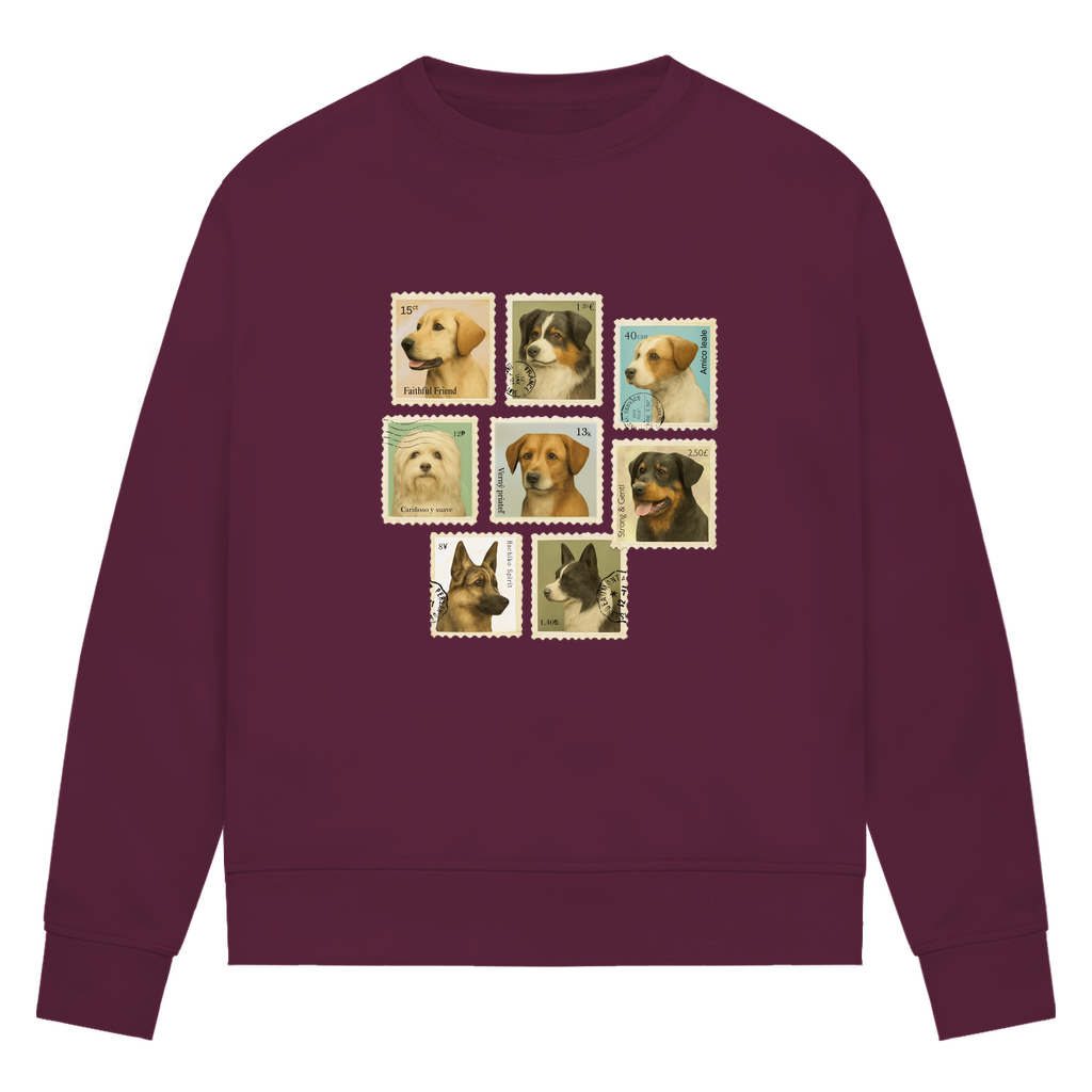 Briefmarken - Bio-Sweatshirt für Damen