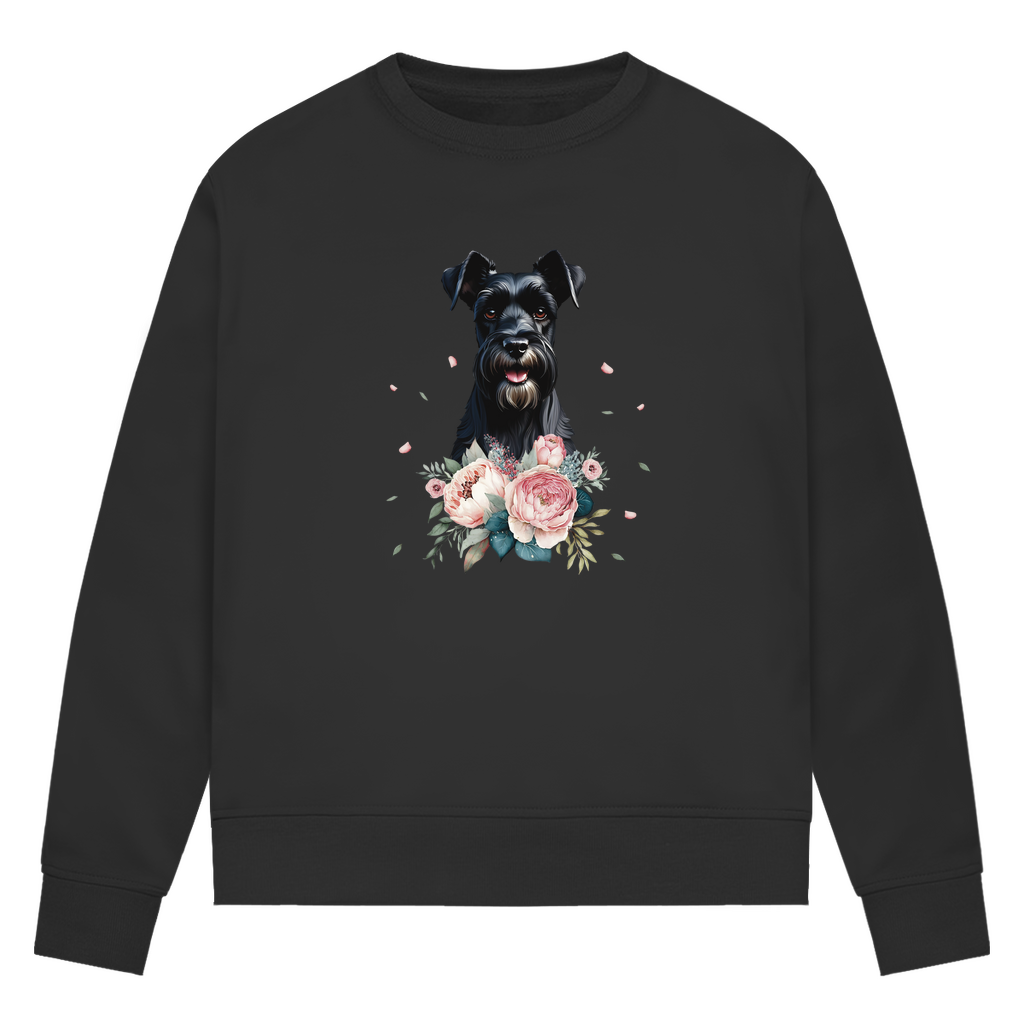 Flower Schnauzer - Bio-Sweatshirt für Damen