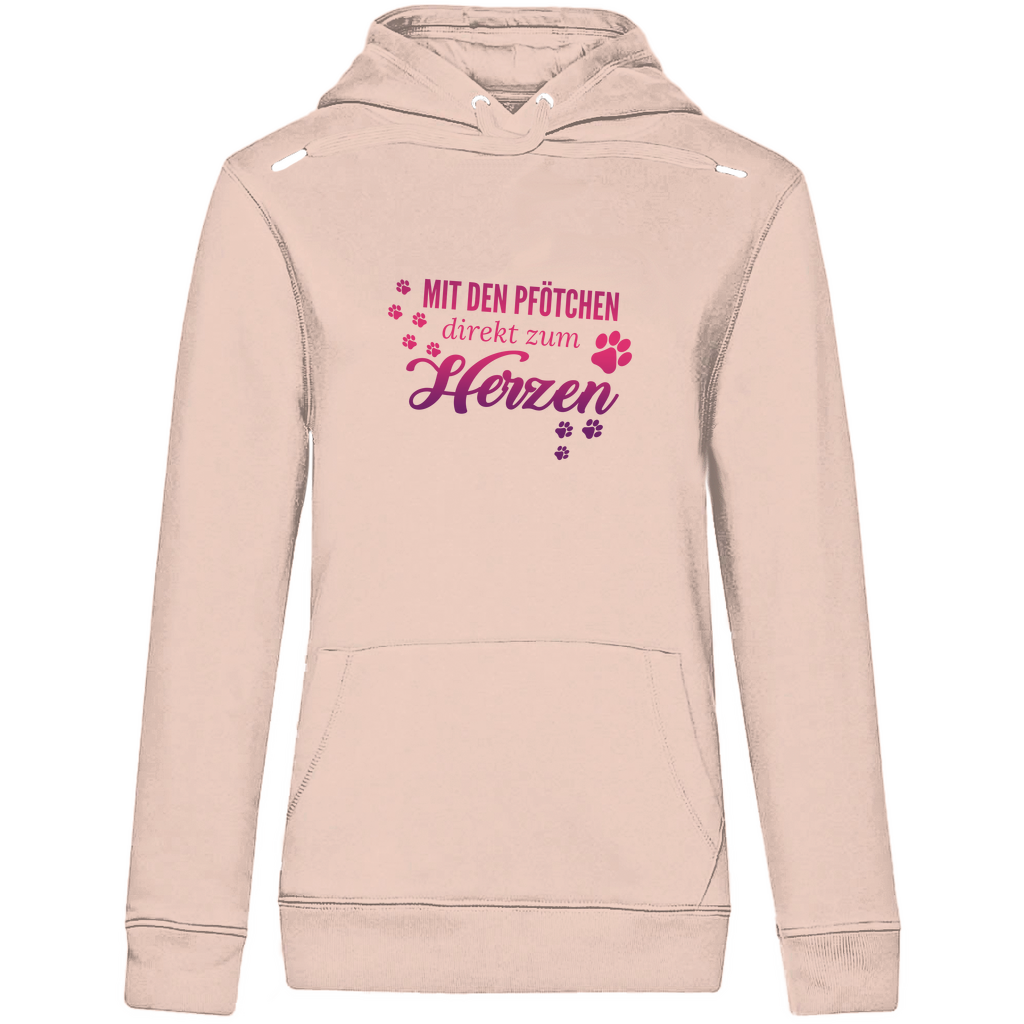 Direkt Zum Herzen - Bio-Hoodie für Damen